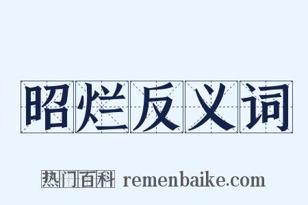 昭烂反义词是什么意思的图片
